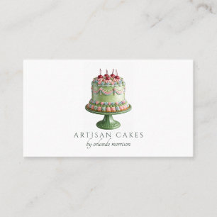 Carte De Visite Boulangerie Élégante de Gâteaux
