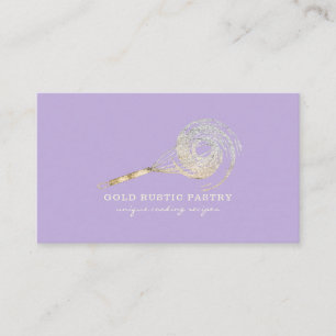 Carte De Visite Boulangerie en or de Parties scintillant de Whisk 