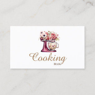 Carte De Visite Boulangerie Florale professionnelle Mélangeur roug