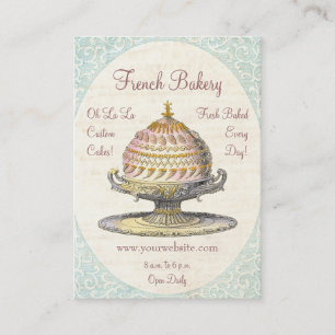 Carte De Visite Boulangerie française vintage victorienne de Paris