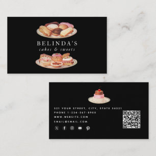 Carte De Visite Boulangerie Gâteaux Sucres Boulangerie QR Code Méd