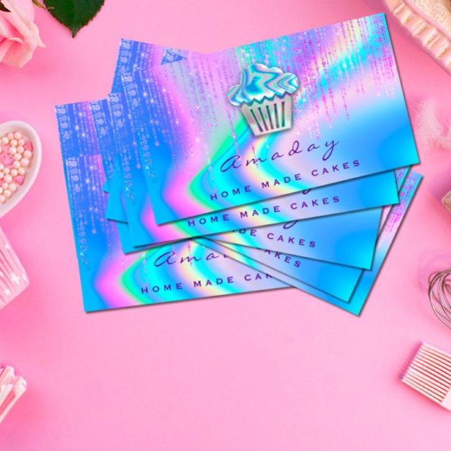 Carte De Visite Boulangerie Holographe Maison Gâteaux Fabriqués Lo (Créateur téléchargé)