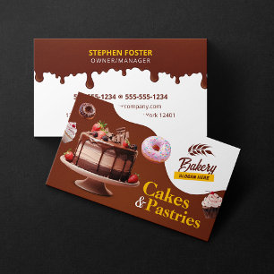 Carte De Visite Boulangerie Mariage Anniversaire & Anniversaire Pâ