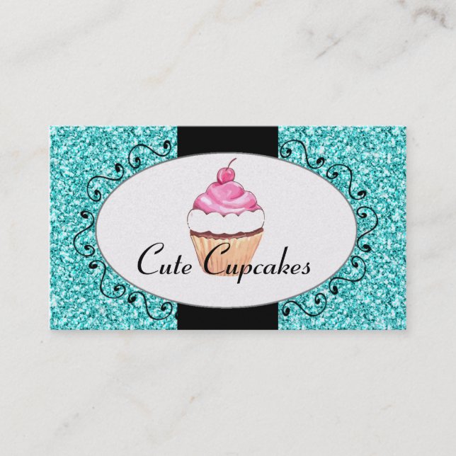 Carte De Visite Boulangerie mignonne de petit gâteau de parties (Devant)