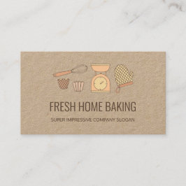 Carte De Visite Boulangerie minimaliste moderne Papier Kraft haut 