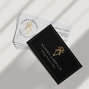 Carte De Visite Boulangerie moderne et chic Sac de tuyauterie Logo