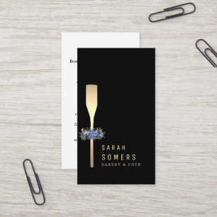 Carte De Visite Boulangerie moderne Parties scintillant d'or Whisk