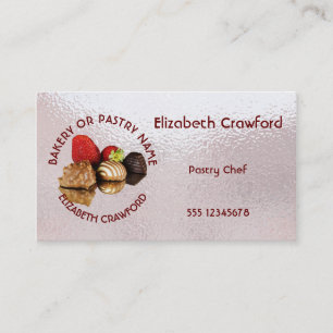 Carte De Visite Boulangerie ou magasin de gâteau de bonbons à