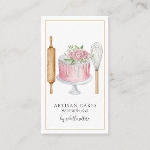 Carte De Visite Boulangerie Pâtisserie Chef Aquarelle Cuisine Uste