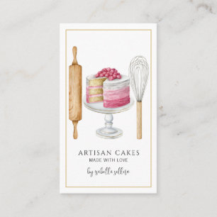 Carte De Visite Boulangerie Pâtisserie Chef Aquarelle Cuisine Uste
