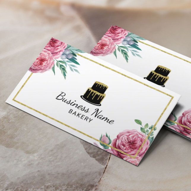 Carte De Visite Boulangerie pâtisserie Chef pâtisserie Gâteau Elég (Créateur téléchargé)
