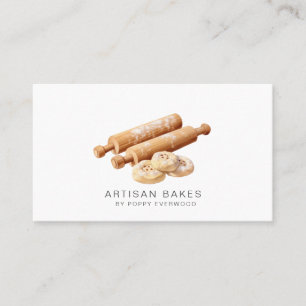 Carte De Visite boulangerie Pâtisserie Chef Rolling Pins