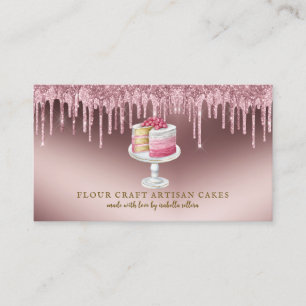 Carte De Visite Boulangerie Pâtisserie Chef Rose Gold Parties scin