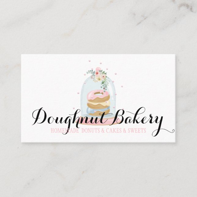 Carte De Visite Boulangerie Pâtisserie Sucres Doughnut savoureux (Devant)