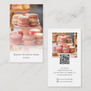 Carte De Visite Boulangerie photo superposition médias sociaux QR 