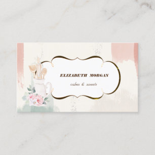 Carte De Visite Boulangerie romantique Aquarelle Boulangerie Pâtis