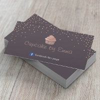 Boulangerie Rose Gold Cupcake Confetti moderne vio