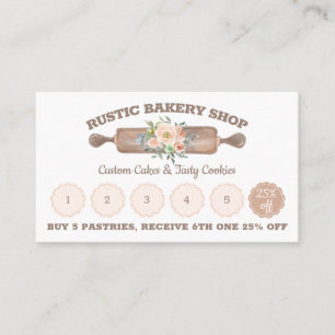 Carte De Visite Boulangerie rustique achetez cinq obtenez une remi