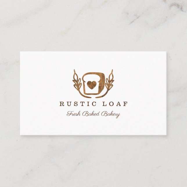 Carte De Visite Boulangerie Rustique Pain De Fruit Rustique (Devant)
