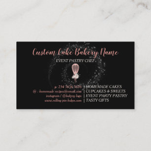 Carte De Visite Boulangerie Sparkling Whisk Logo Accueil Boulanger