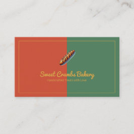 Carte De Visite Boulangerie Sur Mesure Terracotta, Vert, Jaune De