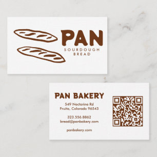 Carte de visite Boulangerie sur pain au levain QR