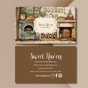 Carte De Visite Boulangerie vintage Chic