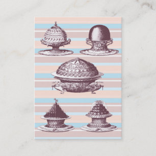 Carte De Visite Boulangerie vintage élégante de pâtisseries