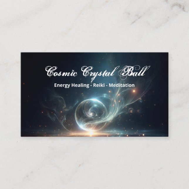 Carte De Visite Boule de cristal Energie Guérison Reiki Méditation (Devant)