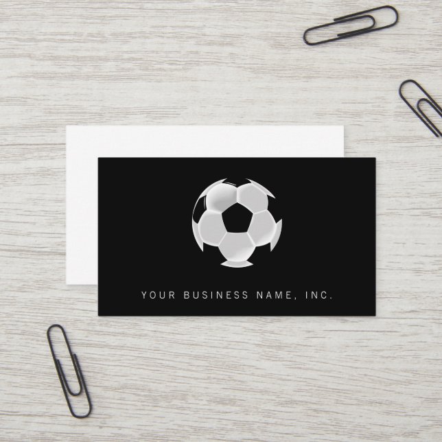 Carte De Visite Boule de football du football du football (Devant/Arrière en situation)