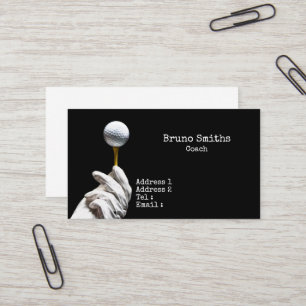Carte De Visite Boule de golf sur pin à côté du trou arrière - pla
