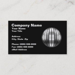 Carte De Visite boule de miroir de la disco 3D