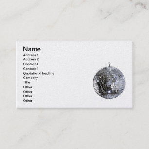 Carte De Visite Boule Disco Argent