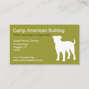 Carte De Visite Bouledogue américain