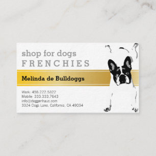 Carte De Visite Bouledogue français luxe
