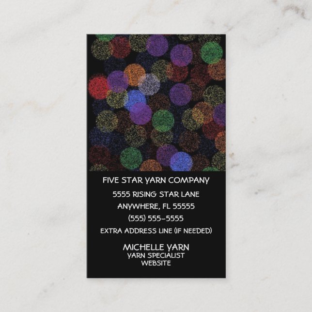 Carte De Visite Boules d'art du Yarn (Devant)
