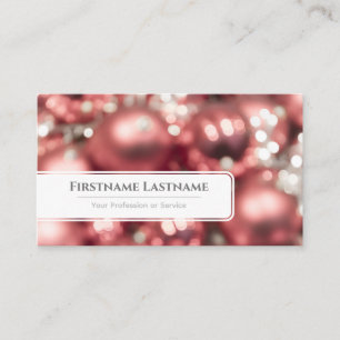 Carte De Visite Boules de Noël pétillantes festives Evénements Ges