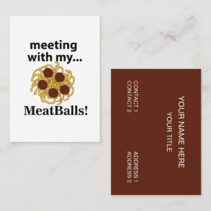 Carte De Visite Boulettes De Viande Drôle Rencontre Avec Mes Boule