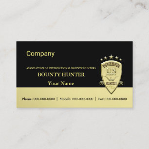 Carte De Visite Bounty Hunter