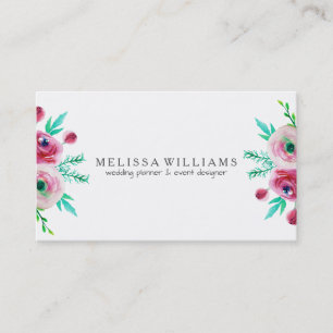 Carte De Visite Bouquet de fleurs aux aquarelles modernes