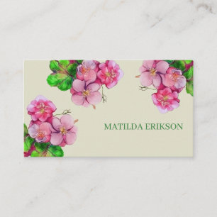 Carte De Visite Bouquet de fleurs de cyclamen Saxifraga stolonifer