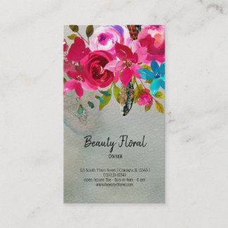 Carte De Visite Bouquet de fleurs fleuriste