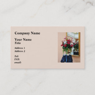 Carte De Visite Bouquet de pivoines avec reflet