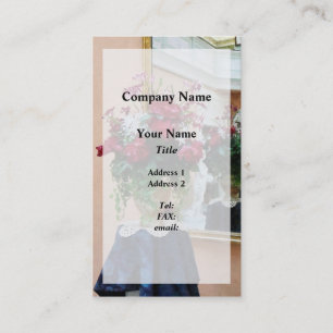 Carte De Visite Bouquet de pivoines avec réflexion