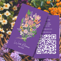 Bouquet fleur sauvage Rustique artisanal Floral QR