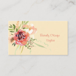Carte De Visite Bouquet floral aquarelle