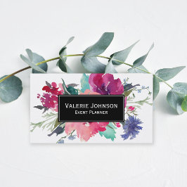 Carte De Visite Bouquet floral aquarelle