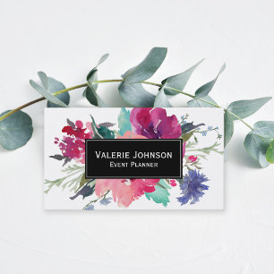 Carte De Visite Bouquet floral aquarelle
