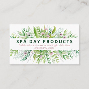 Carte De Visite Bouquet luxuriant DO-IT-YOURSELF Bain-Spa fait mai