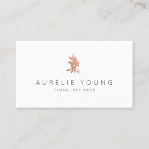 Carte De Visite Bouquet Rose or floral designer